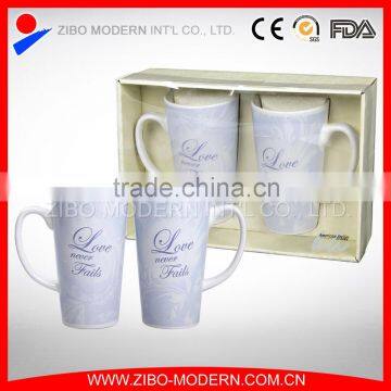 Advertising Ceramic Mug With Spoon LOGO Print Glazed Stoneware Coffee Mug photo-2
