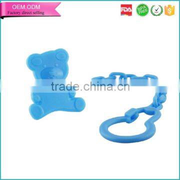 Food grade bear plastic bpa free baby pacifier clip