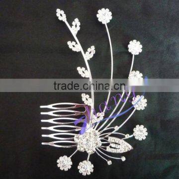 fashion flower crystal hair combs