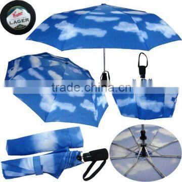 automatic gift umbrella with blue sky design