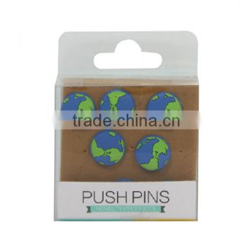 earth shaped push pins/novel pins /high quality