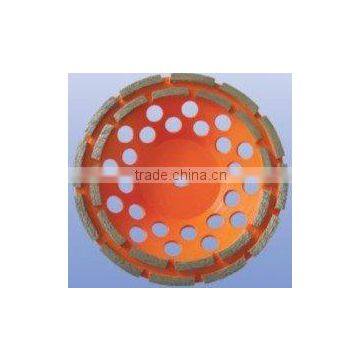 Double row diamond cup wheel