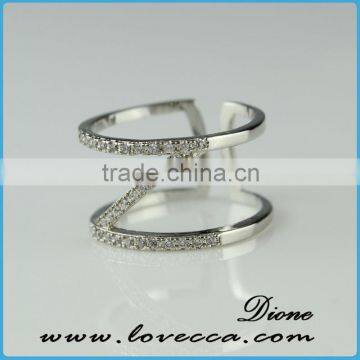 2015 new arrival !!! High quality round diamond cz ring , charm silver trendy rings ,silver cz ring