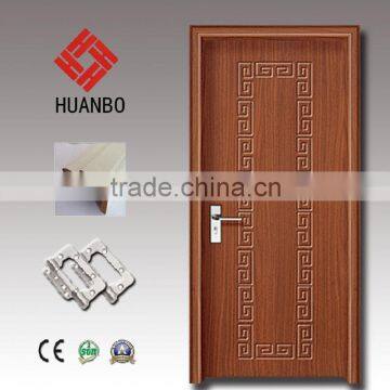 Classical design pvc laminated pvc door with hinges,locks