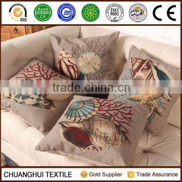 high quality printed linen cotton backrest floor cushion