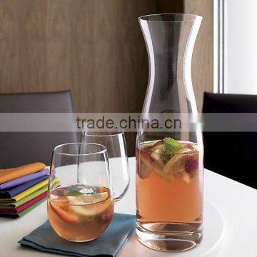 Handblown carafe and tumbler glass