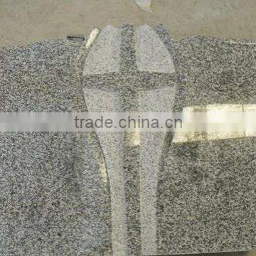 G623 China Haicang White Grey Granite Tombstone Memorials Gravestone photo-2
