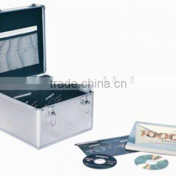 300 CD DVD DJ ALUMINIUM STORAGE CASE WITH SLEEVES