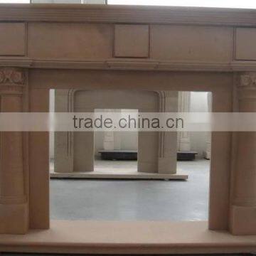 Brown Sandstone Fireplace