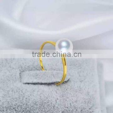 Quality Freshwater Pearl Ring Designs Silver White Gold Pearl Rings photo-5