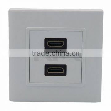 Dual ports HDMI Wall Plate with backside female to female connector