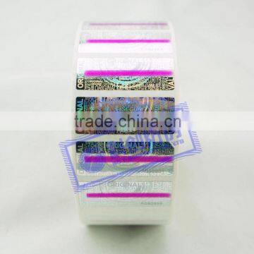 2016 custom 3d hologram with original laser holographic sticker