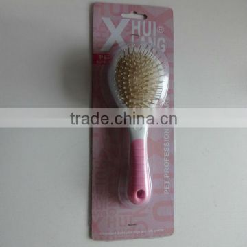 Pink pet brush with big ball needles