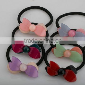 Fashionable girls elastic hair bands vintage hair ornament best selling bowknot hair band