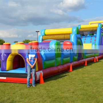 rock climbing large obstacle course adults with giant inflatable slide 90ft huge inflatable course for adults