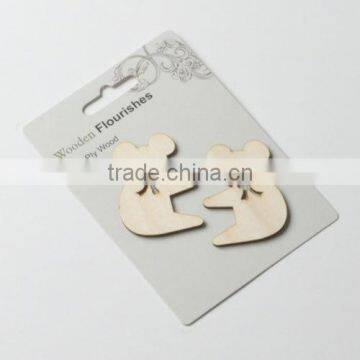 wood veneer shape, wooden flourish scrapbooking card craft embellishments