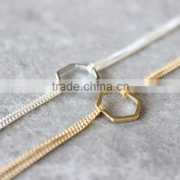 New stainless steel plated gold bracelet jewelry design for girls