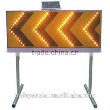 solar traffic arrow marker/aluminum traffic arrow sign board cycle/solar powered portable variable me