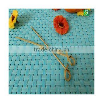 bamboo color knotted skewers for fruit or meat used in party or outside picnic