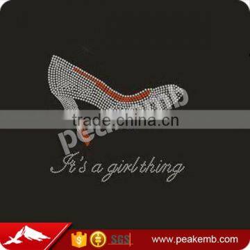 It's a Girl Thing Rhinestone Transfers Motif High Heel for t shirt