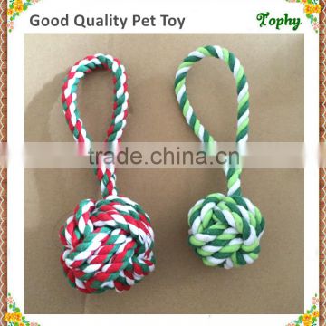 Pet supplies cotton rope toys dog colorful hand pulled balls rope toys Pet rope hand pull single ball toy