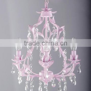 Europe iron frame beedroom small mini crystal chandelier