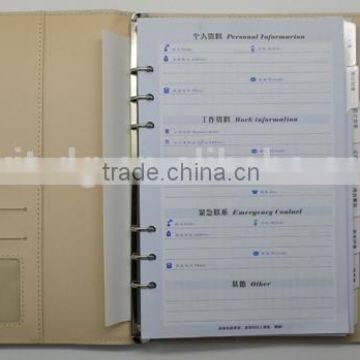 Leather Bound 6 Ring Organiser Planner Binder a5 photo-6