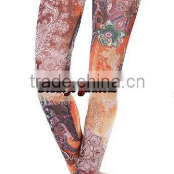 Flower Print Stretch Women Lady Leggings Tights Pants