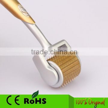 ZGTS Professional Luxury Gold Plated Titanium Alloy Needles Skin Roller Treating Acne Scars, Skin, Hair Loss, Wrinkles