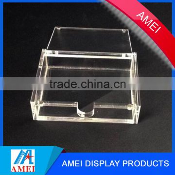 2016 eco-friendly and custom factory square clear acrylic box with lid