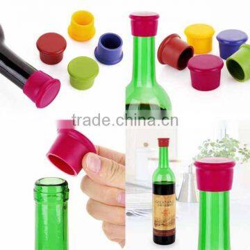 Colors Silicone Reusable Wine Bottle Caps Beer Sealer Cover