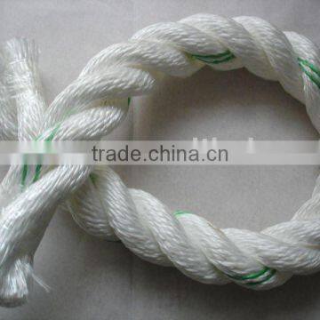 White with green fleck twisted rope