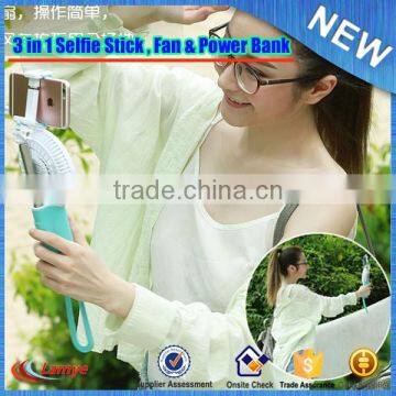 3 In1 Function Selfie Stick + Fan + Power Bank For Camera Bank New Arrived Monopod Wholesale photo-4