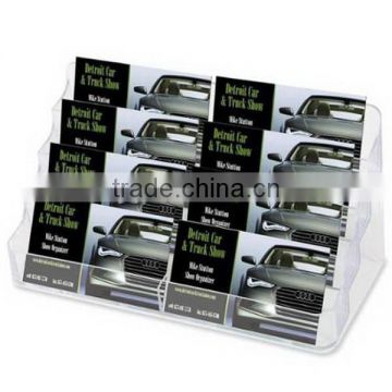 4-tier polished acrylic business card holder