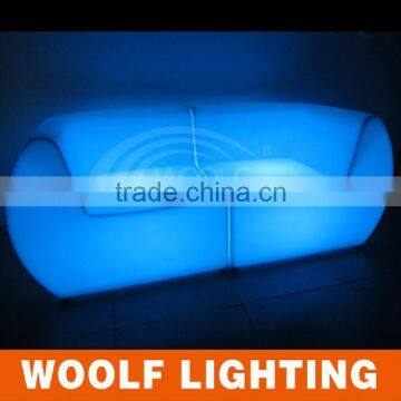 Plastic Color Corner and Straight LED Light Sofa Set photo-5