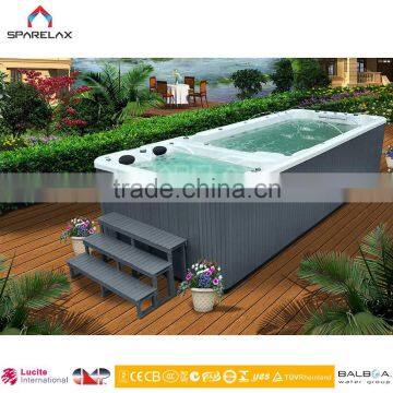 Factory Supply Outdoor Rectangular Swim Spa Pop-up TV Swim Spa Pool 8 - 12 Person Hot Tub Led Swimming Pool Light photo-3