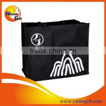 Custom logo printed Black Non woven Bag