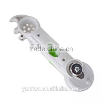 Safety Bottel One Touch Can Opener, Bottle Opener Kit Grinding Garlic Keychain photo-2