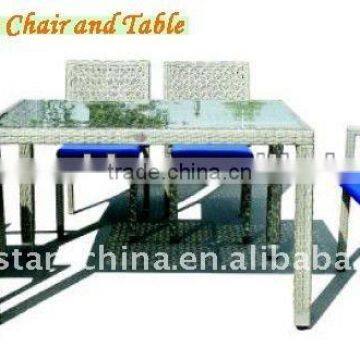Garden Furniture - Star Weaving Chair and Table