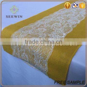 Burlap Cheap Table Runner for Home and Wedding Ornament photo-3