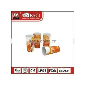 Popular plastic in-mould labeling cup with full printing 24OZ/0.68L