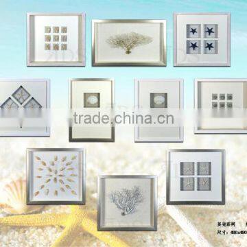 Framed Handmade Seashell Shadow Box For Home Decoration photo-2