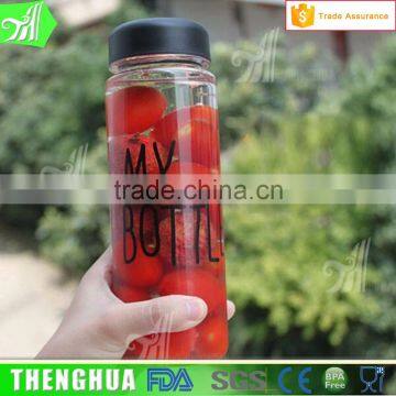 New Design sports plastic fruit infuser shaker water bottle bpa free