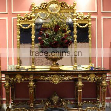 Living Room Furniture Sets Luxury Console Table With Decortaive Mirror photo-6