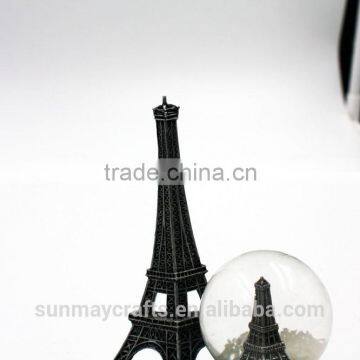 Custom Polyresin France Eiffel Tower Souvenir Snow Globe for Sale photo-6