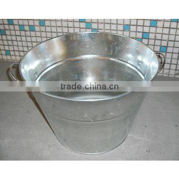 Large Galvanized Steel Round Bucket