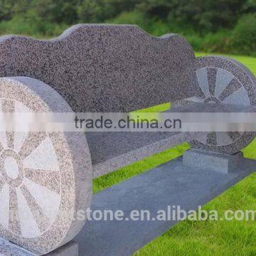 GCF2002 Yellow Fine Flower Granite Seating Bench