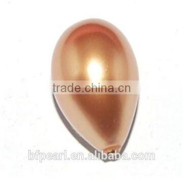 14-19mm Golden Raindrop Shell Pearls Bead Wholesale Jewelry