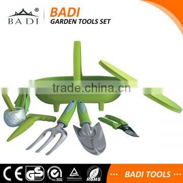 green Hand Carbon Steel Garden Tools Set with hand plasic case and box