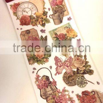 Embossed Sticker, Antique Elegance Design Sticker for Decoration, Classic Decorative Shinny Glitter Sticker photo-2
